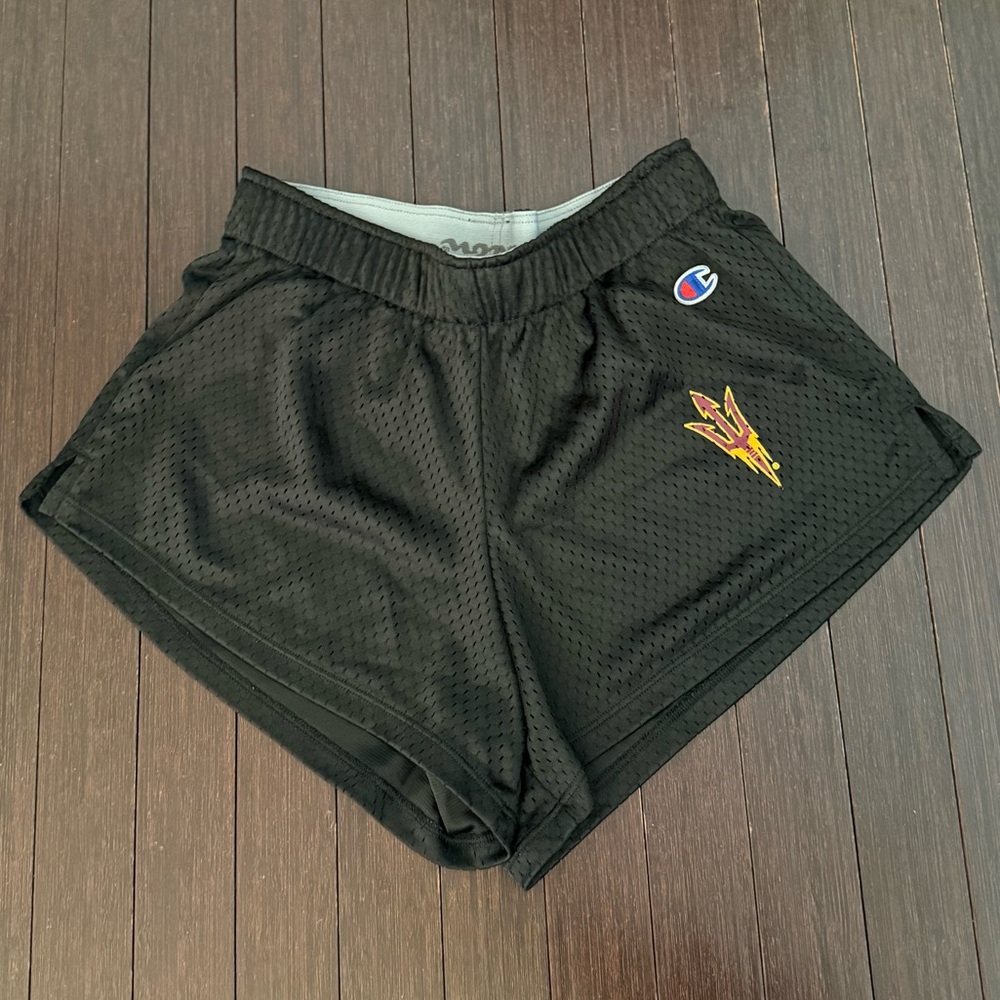 Champion ASU Women's Black Mesh Athletic Booty Shorts